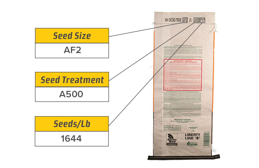 DEKALB® planter settings seedbag